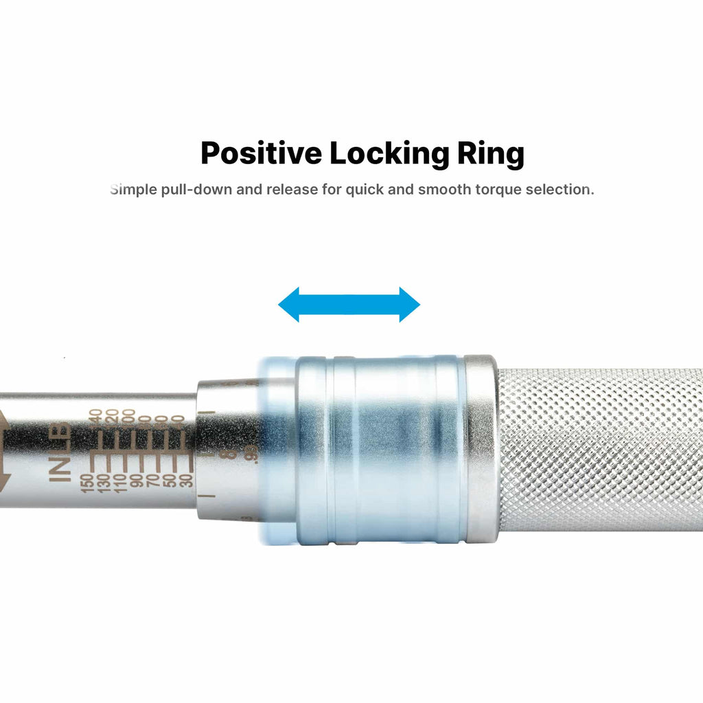 1/4" Drive Industrial Torque Wrench 30-150 in-lbs.