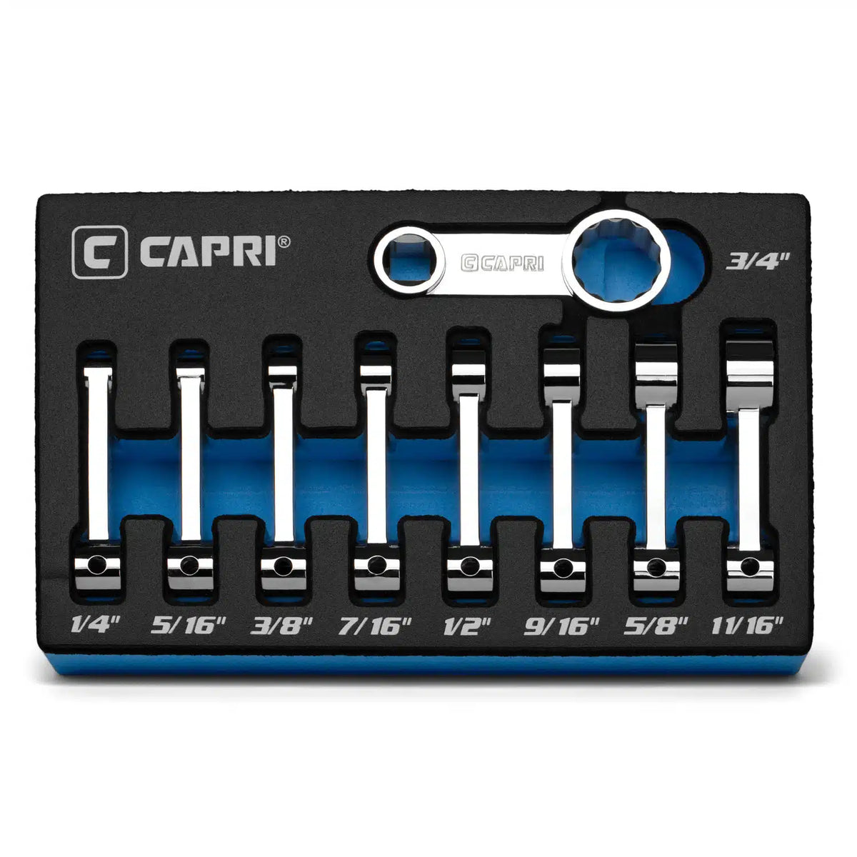 9-Piece 3/8" Drive Torque Adapter Set, Mechanics Tray, 1/4" to 3/4", SAE
