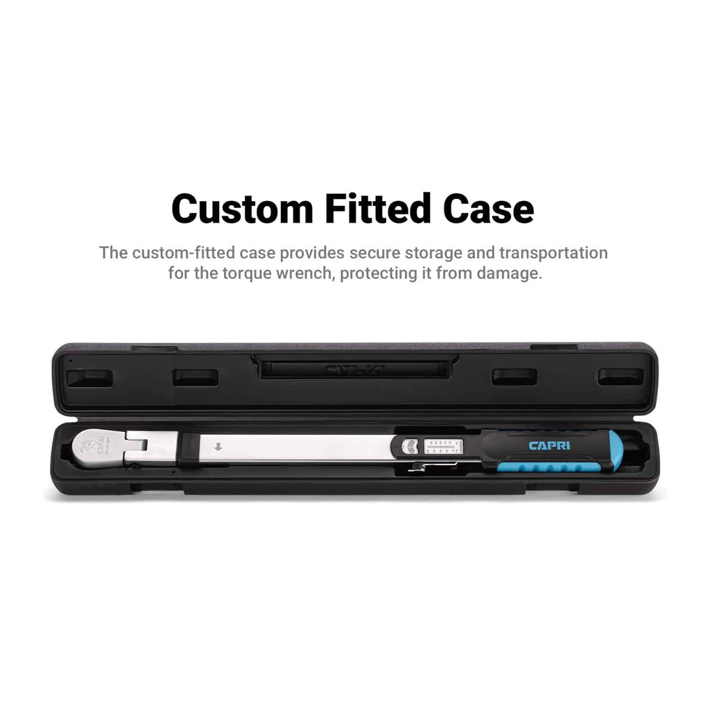 1/2" Dr. Flex-Head Split Beam Torque Wrench, 50-250 ft-lb.