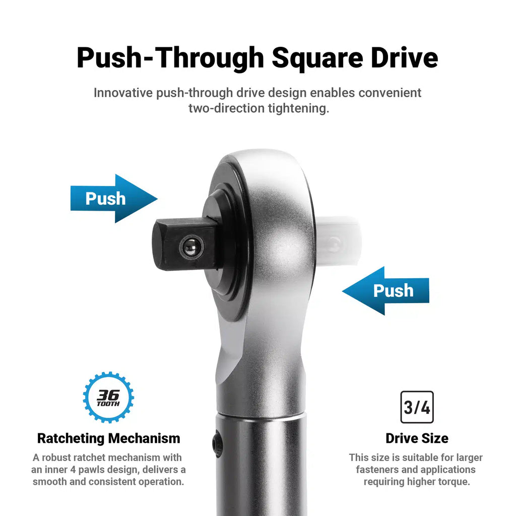3/4" Drive 600 ft-lbs. Break-Back Torque Wrench