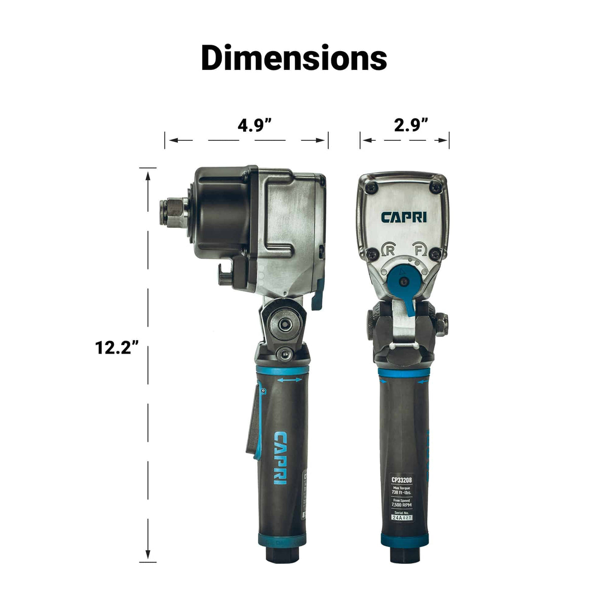 3/4" Drive Flex-Head Angle Impact Wrench