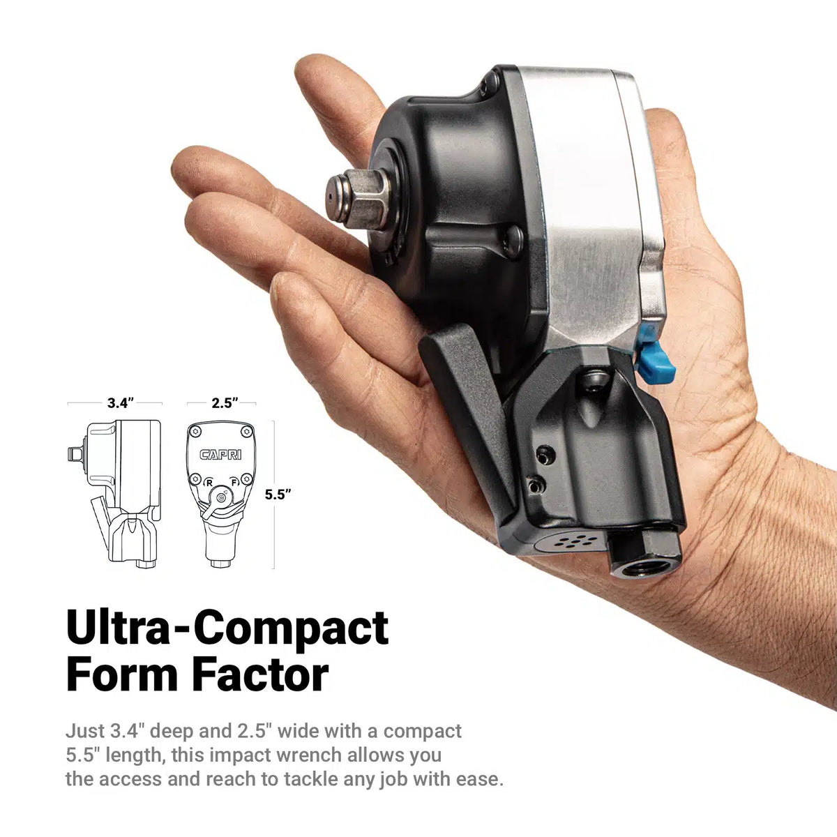 3/8" Drive Palm Air Impact Wrench