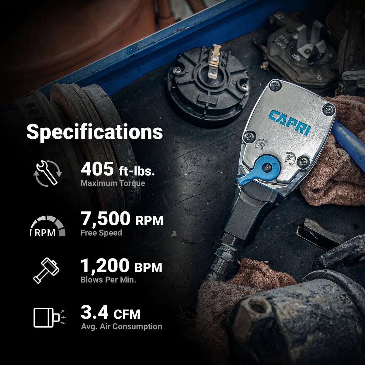 3/8" Drive Palm Air Impact Wrench