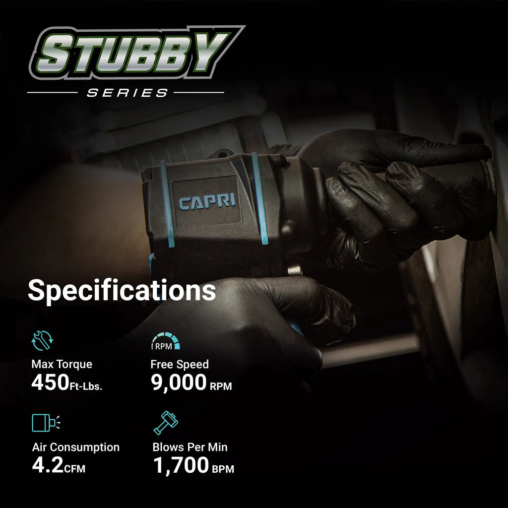 1/2" Drive Stubby Impact Wrench