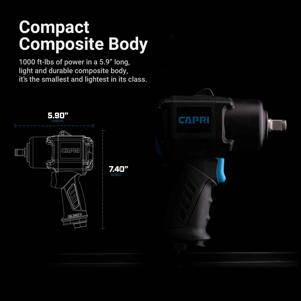1/2" Drive Impact Wrench, Twin Power