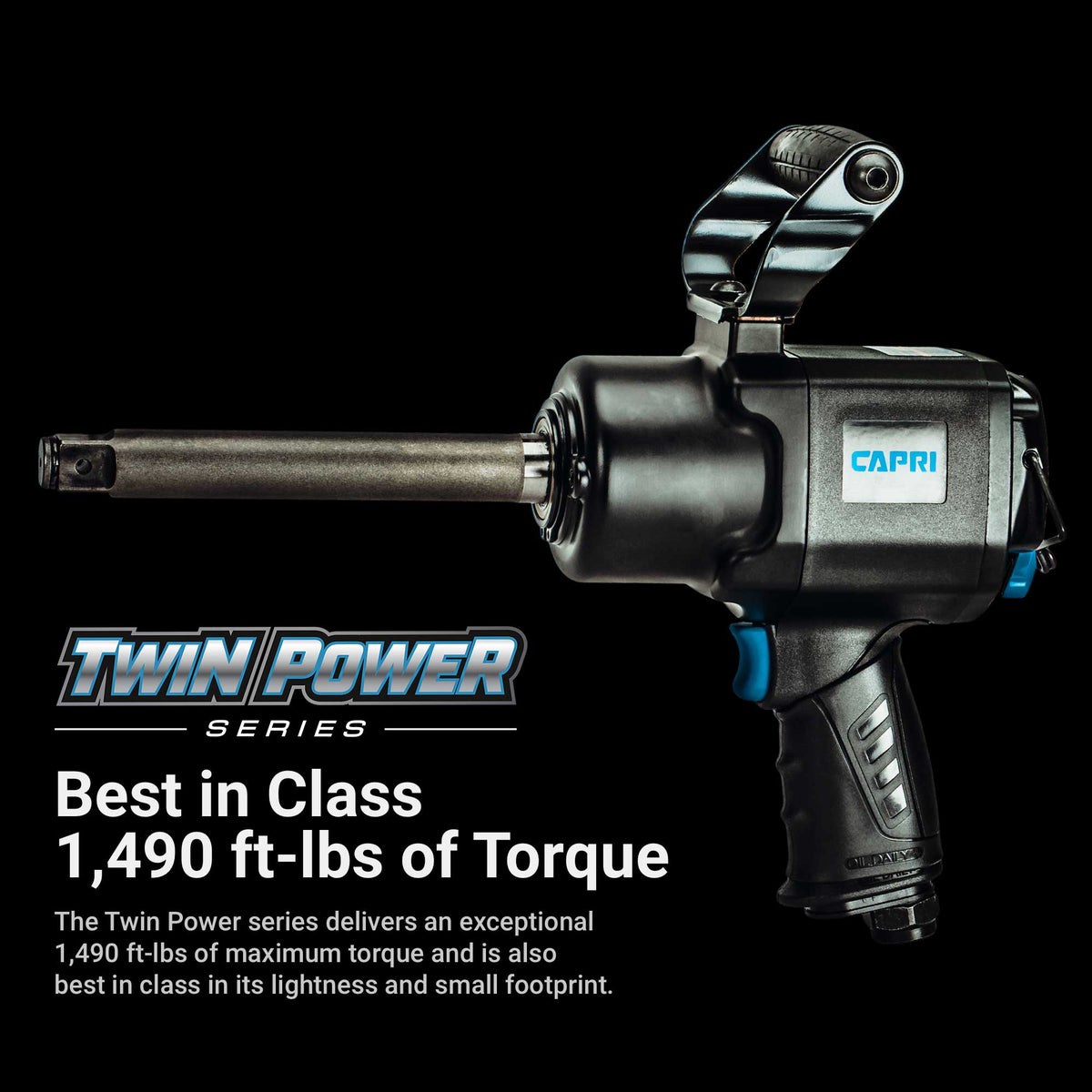 3/4" Drive Impact Wrench, Twin Power, 6-inch Anvil