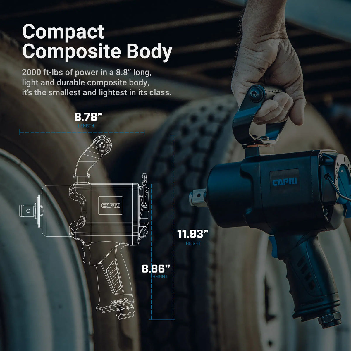 1" Drive Impact Wrench, Twin Power