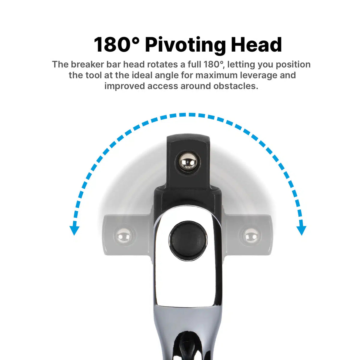 1/2" Drive Extended Leverage Breaker Bars with Soft Grip