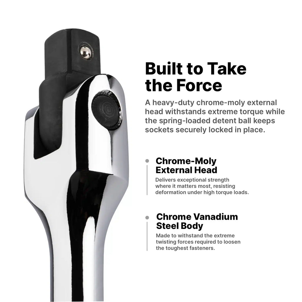 1/2" Drive Extended Leverage Breaker Bars with Soft Grip
