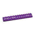 1/4" Premium 2 Row Aluminum Socket Tray, Metric, Purple