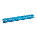 3/8" Drive Premium 2 Row Aluminum Socket Tray, Metric 6-22 mm, Blue