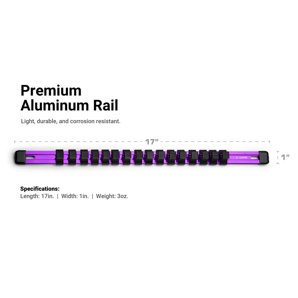 Aluminum Socket Rails, Individuals (Purple)