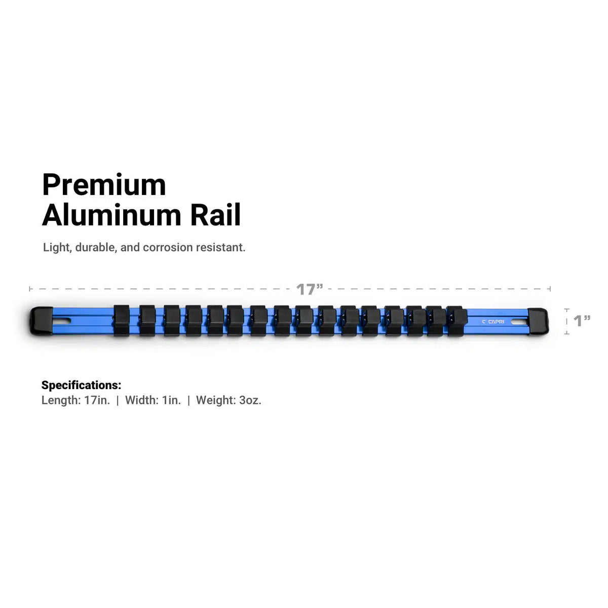 Aluminum Socket Rails, Individuals (Blue)