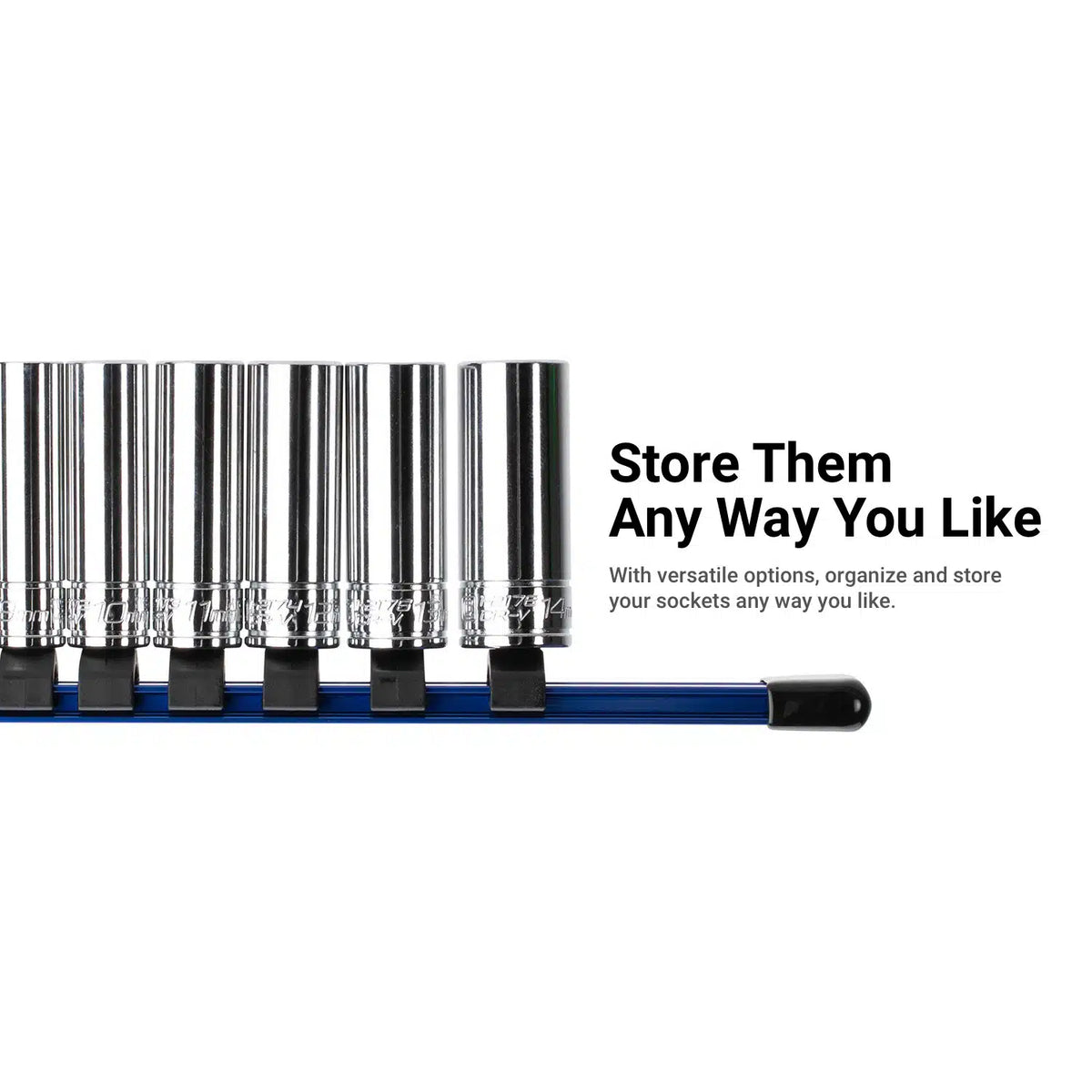 Aluminum Socket Rails, Individuals (Blue)