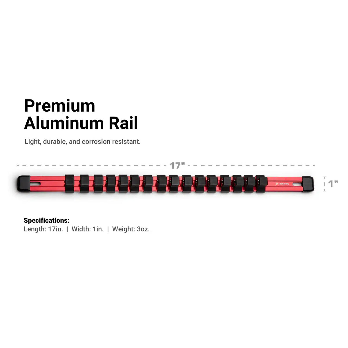 Aluminum Socket Rails, Individuals (Red)