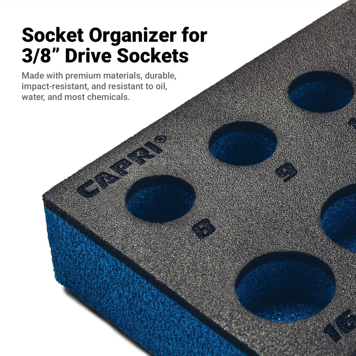 3/8" Drive Stubby Sockets Mechanics Tray