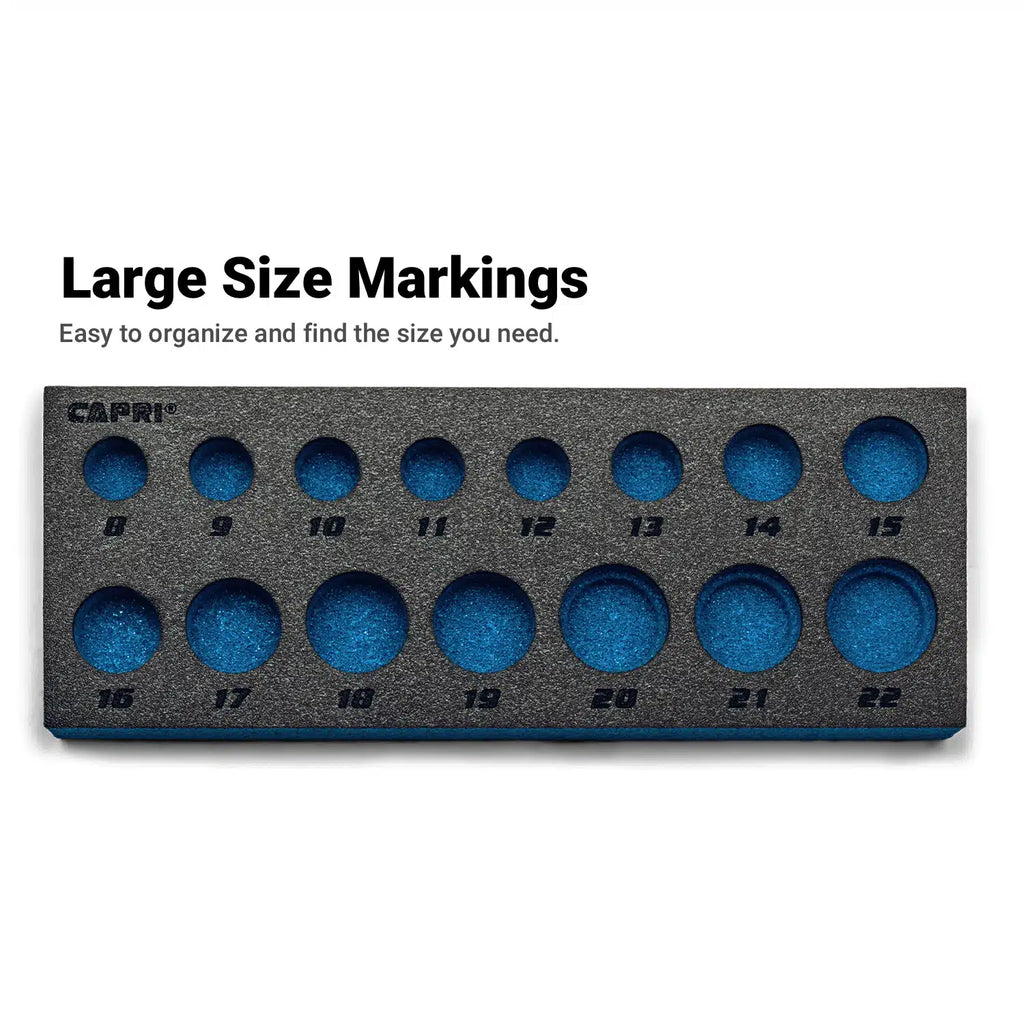3/8" Drive Stubby Sockets Mechanics Tray