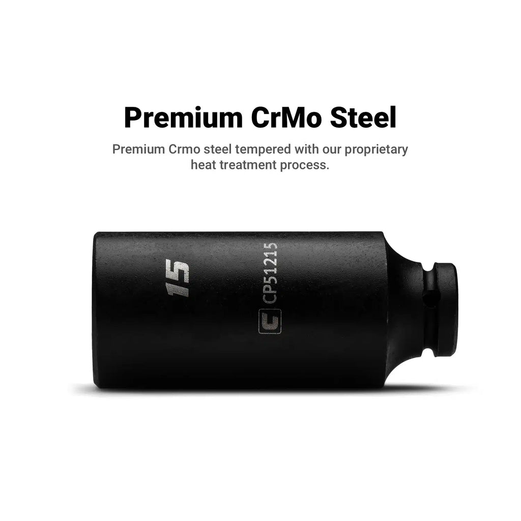 1/4" Drive Deep Impact Sockets, 6-Point, Metric