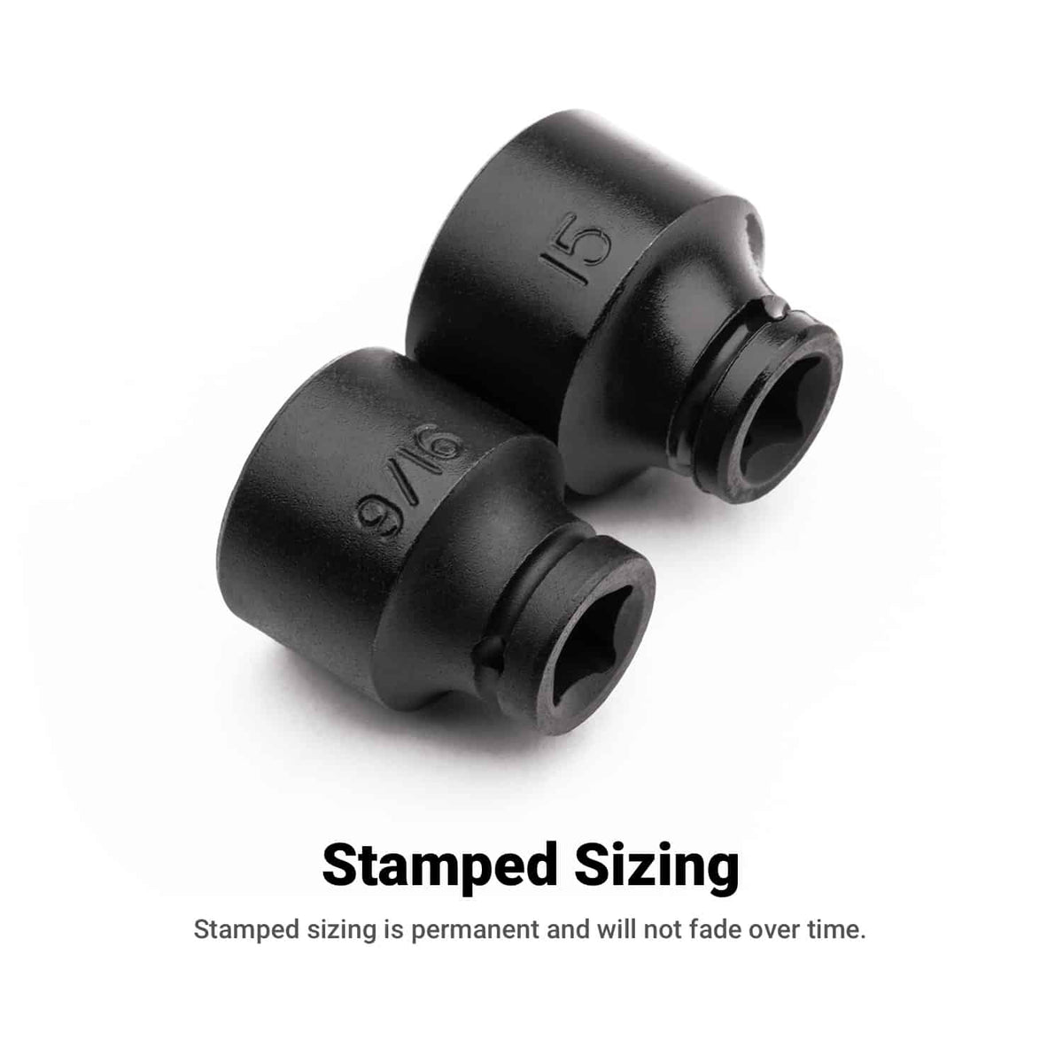 1/4" Drive Shallow Impact Sockets, 6-Point, Metric