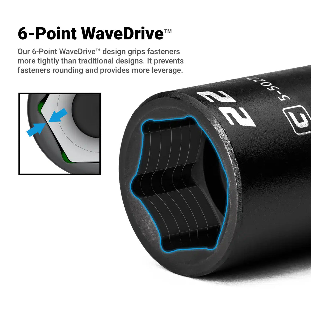 3/8" Drive 6-Point Ultimate Impact Socket Set, 5/16-1"
