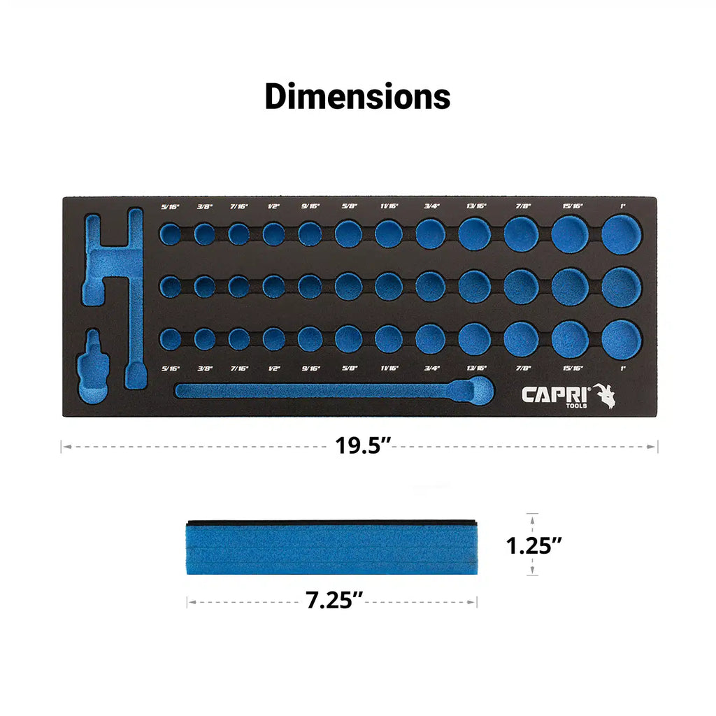 3/8" Drive Ultimate Impact Socket Mechanics Tray, SAE