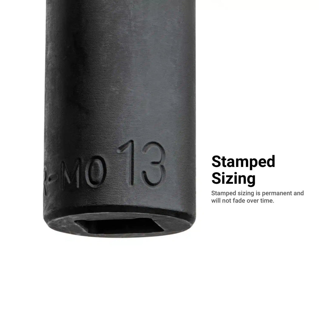 3/8" Drive 6-Point Master Impact Socket Set, 6-22 mm