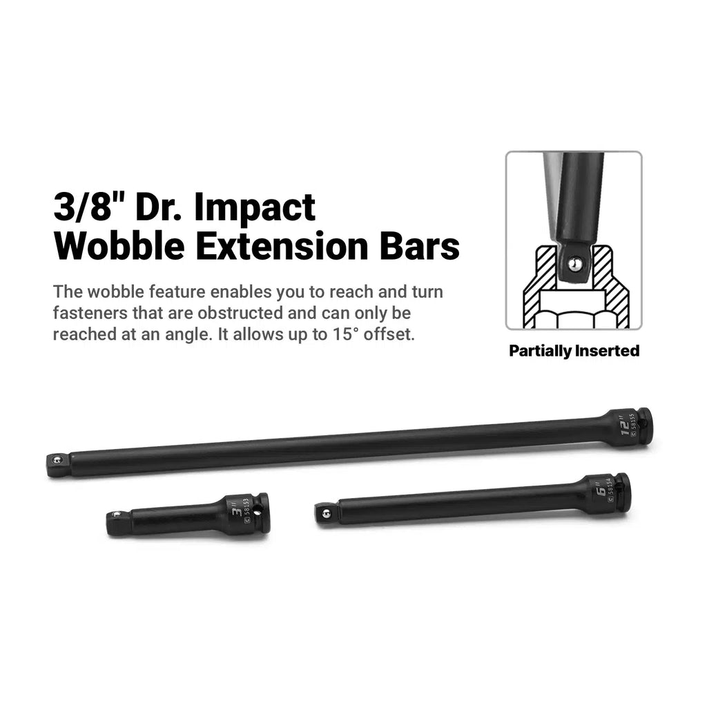 3/8" Drive 6-Point Ultimate Impact Socket Set, 6-24 mm