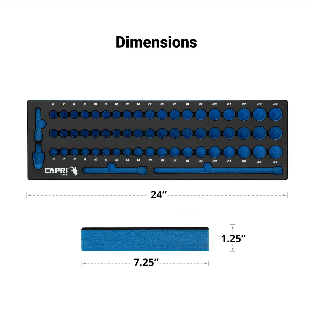 3/8" Drive Ultimate Impact Socket Mechanics Tray, Metric