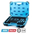 3/8" Drive 6-Point Master Impact Socket Set, Metric & SAE