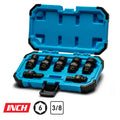 3/8" Drive Universal Impact Socket Sets, 3/8-3/4", SAE