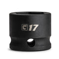 3/8" Drive Stubby Impact Sockets, 6-Point, Metric