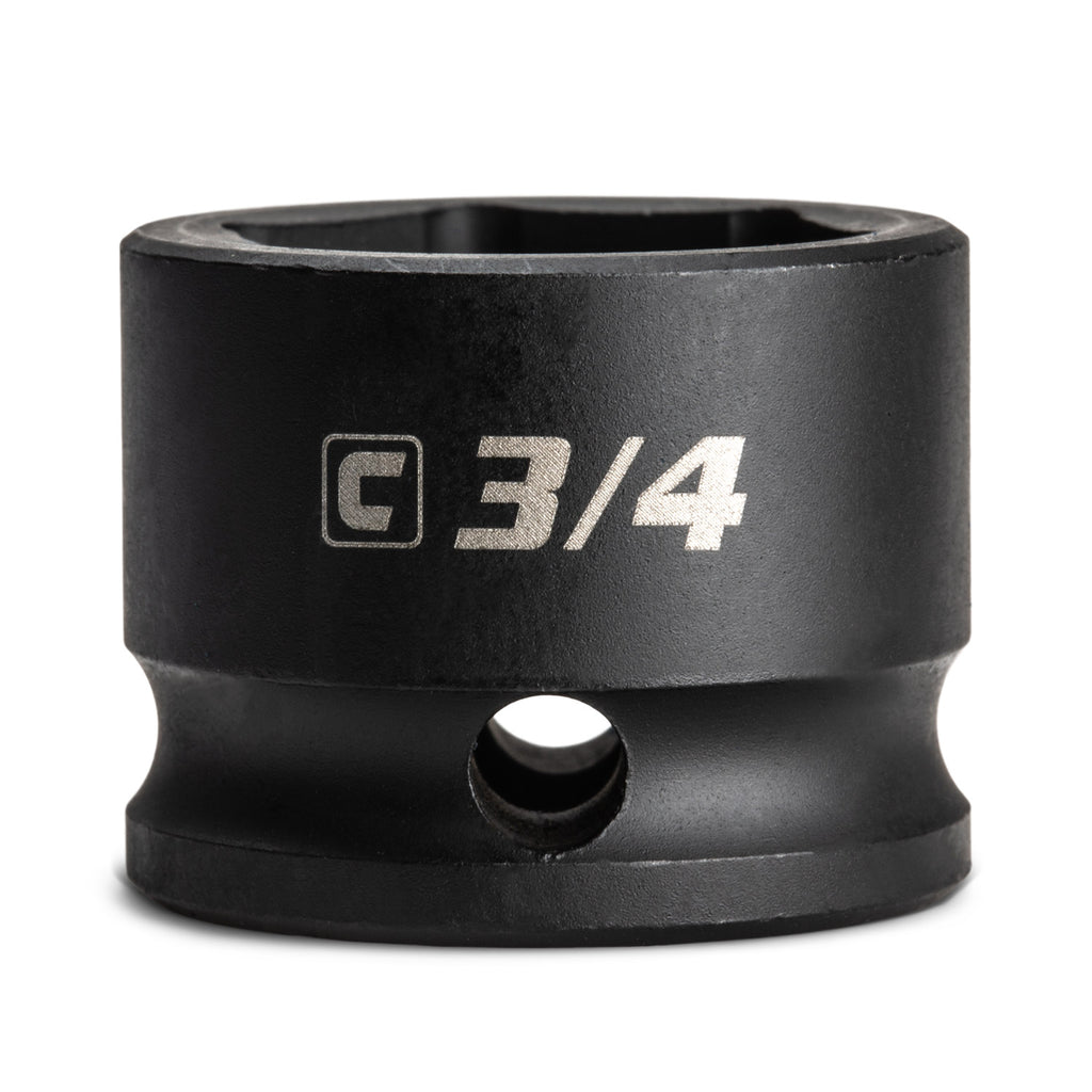 3/8" Drive Stubby Impact Sockets, 6-Point, SAE