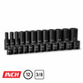 3/8" Drive 12-Point Master Impact Socket Set, 5/16-1"