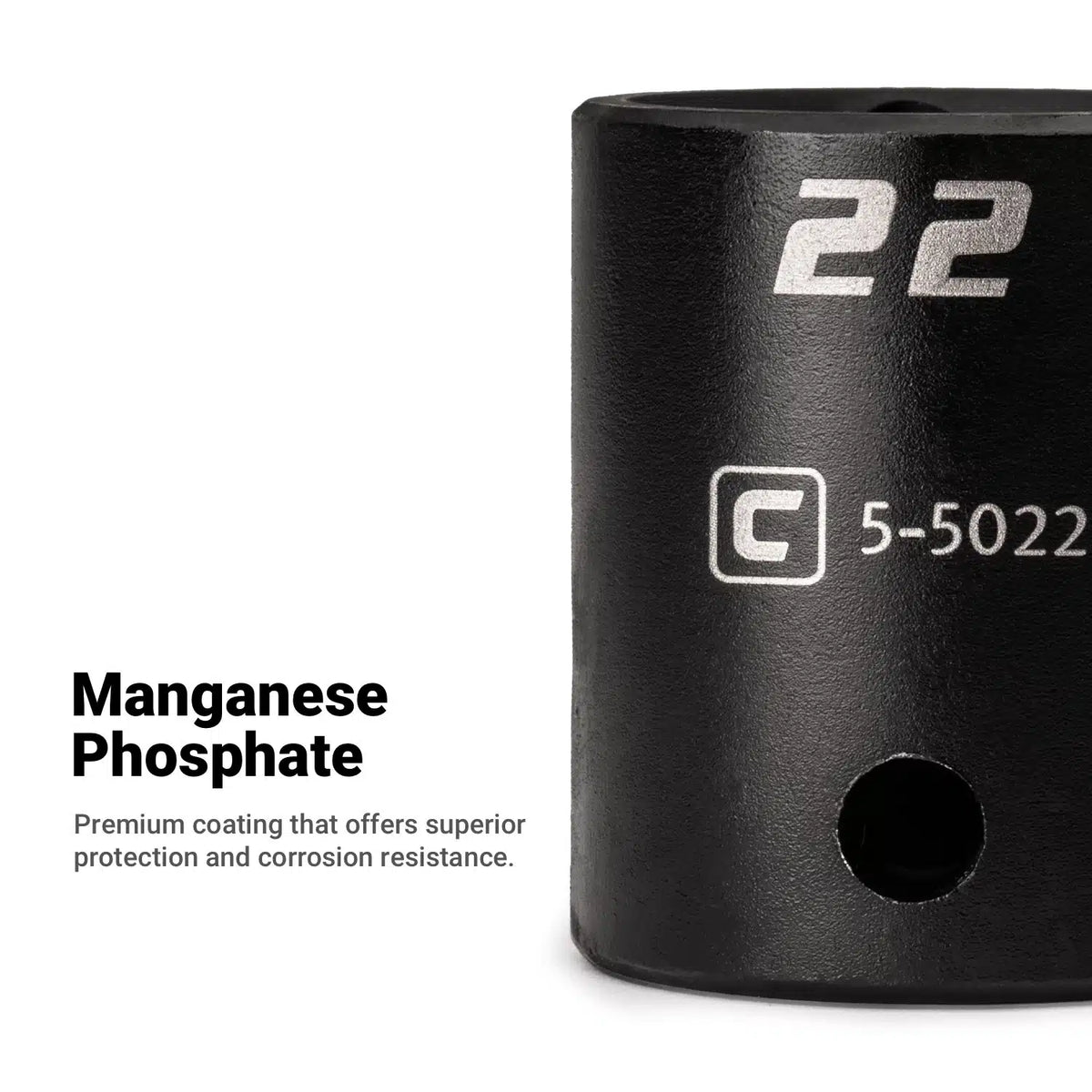 1/2" Drive Shallow Impact Sockets, 6-Point, Metric