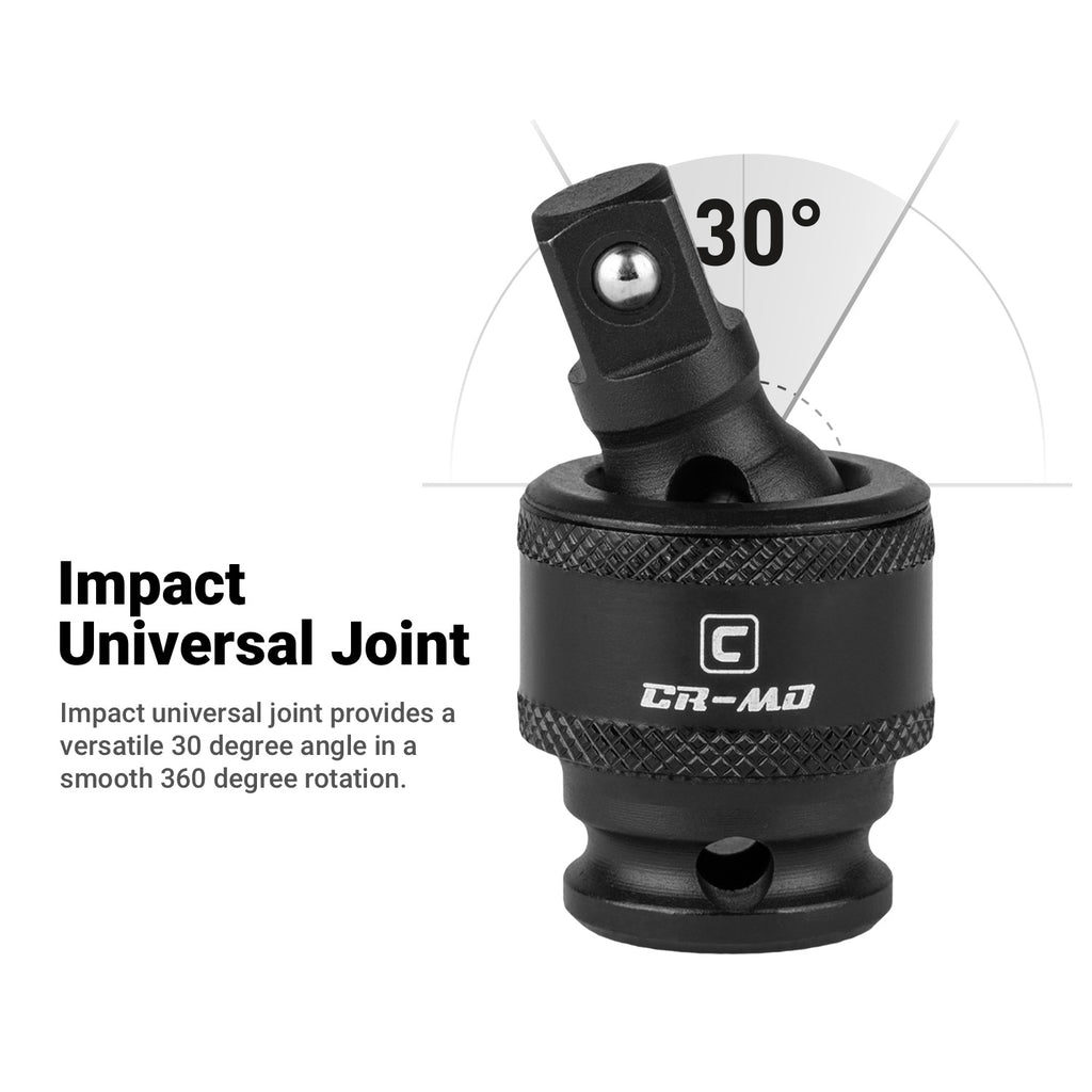 1/2" Drive 6-Point Master Impact Socket Set, Metric & SAE