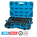 1/2" Drive 6-Point Master Impact Socket Set, Metric & SAE