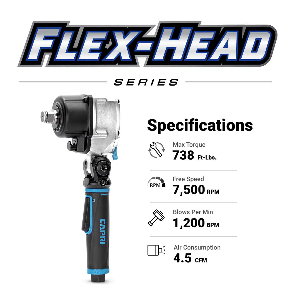 3/4" Drive Flex-Head Angle Essentials Impact Bundle, SAE