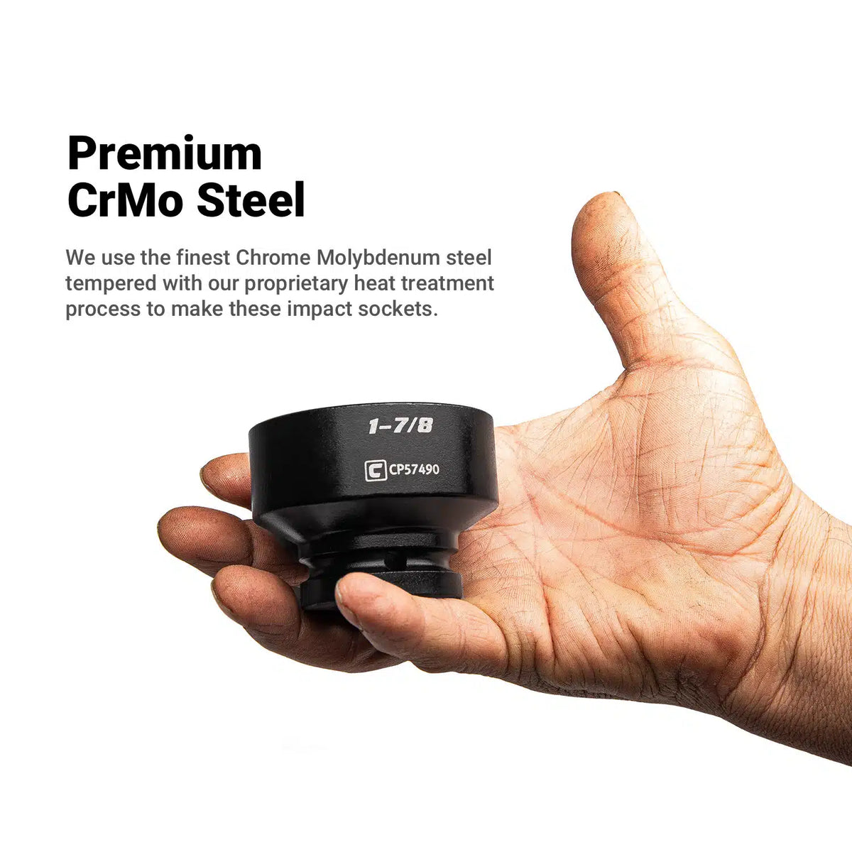 3/4" Drive Stubby Impact Sockets, 6-Point, SAE