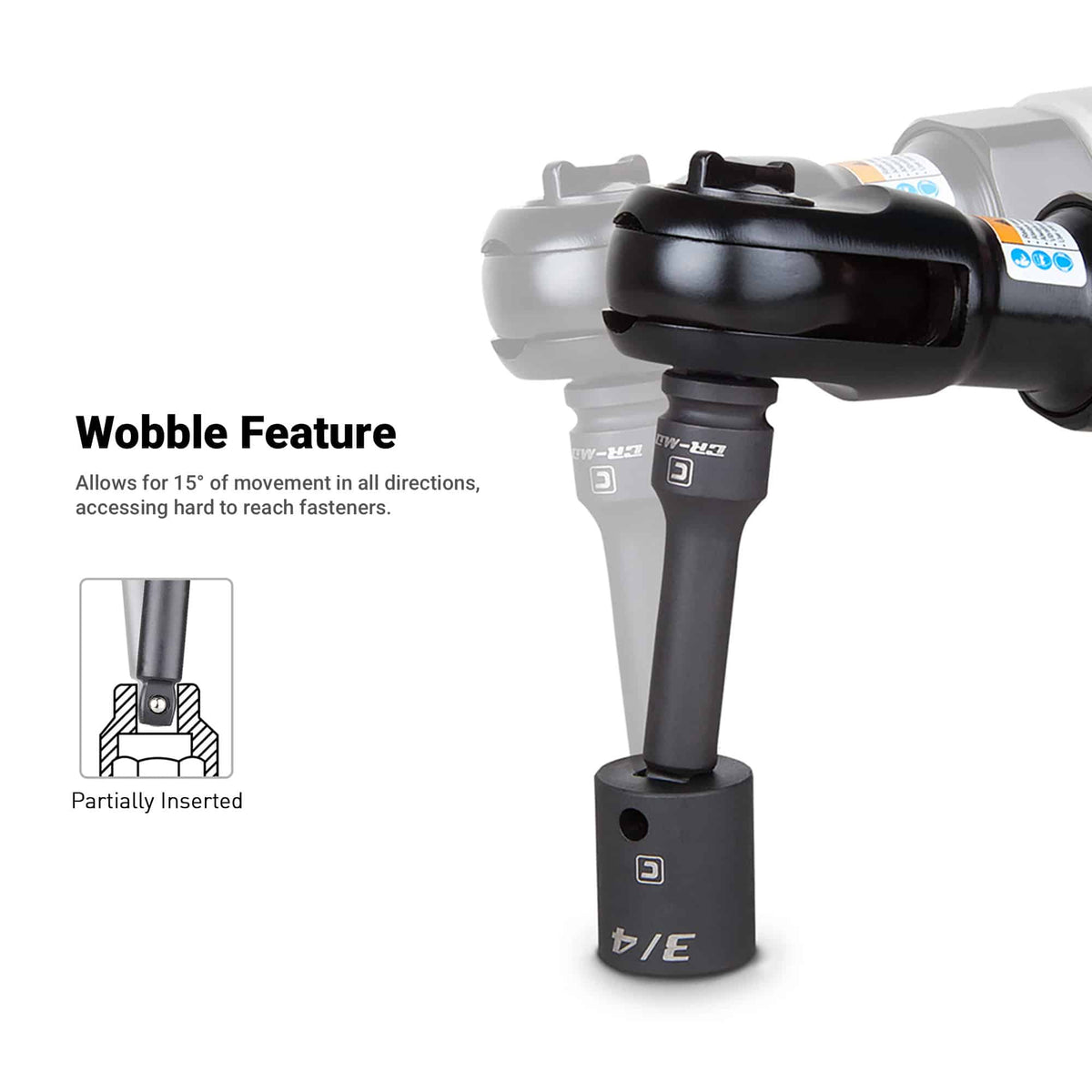 3/8" Drive Impact Wobble Extension Bars