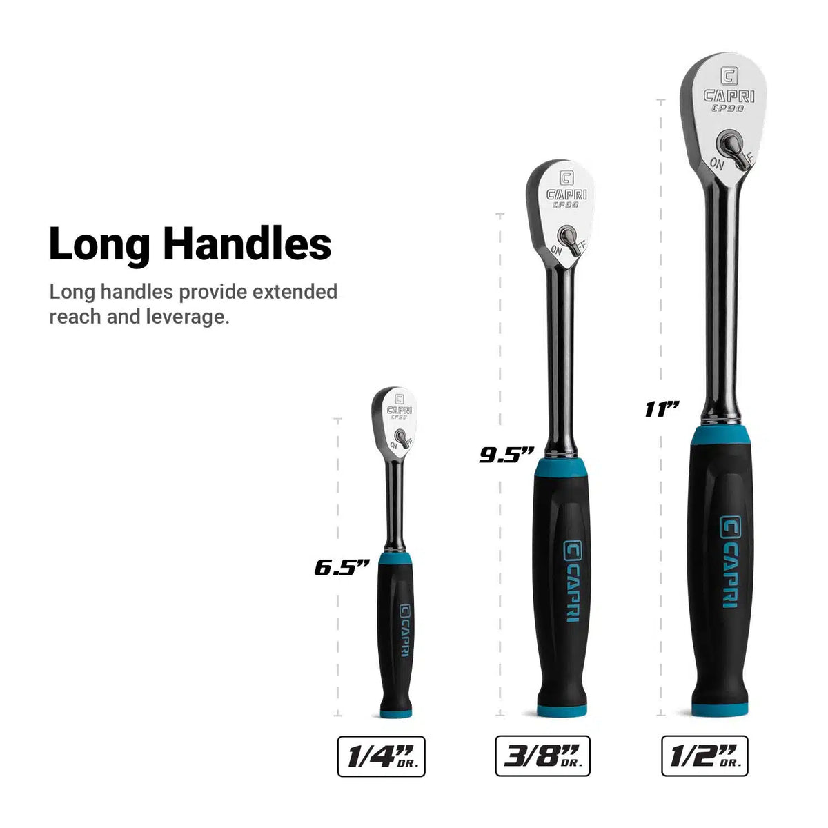 90-Tooth Soft Grip Ratchets