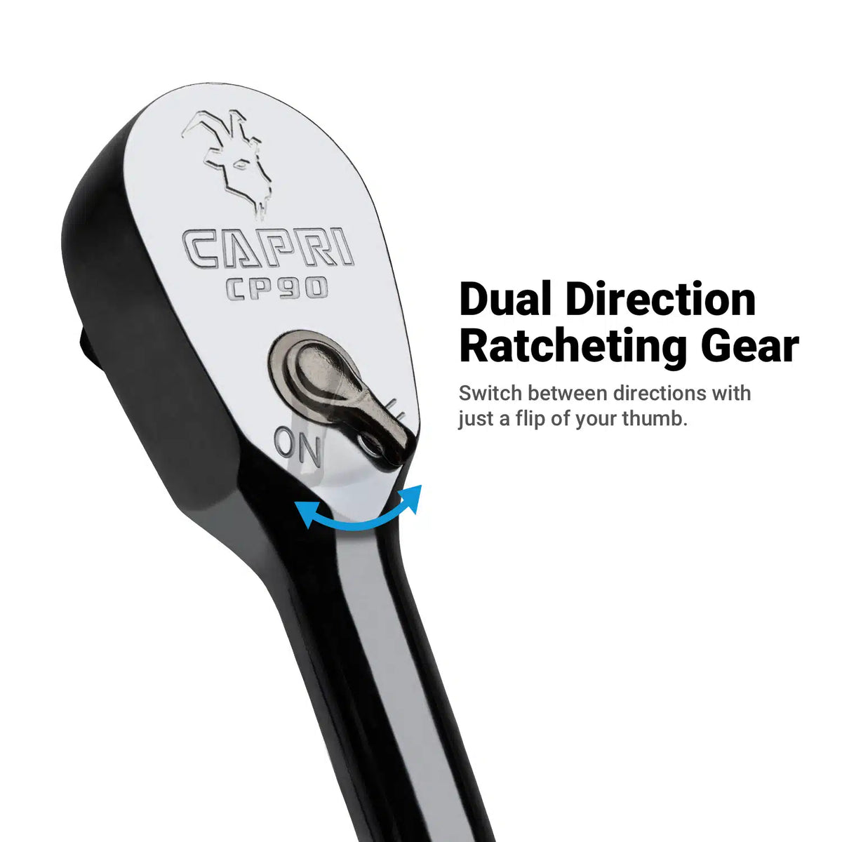 90-Tooth Extra Long Soft Grip Ratchet