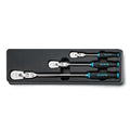 90-Tooth Fine Flex-Head+ Ratchet Set w/ Soft Grip