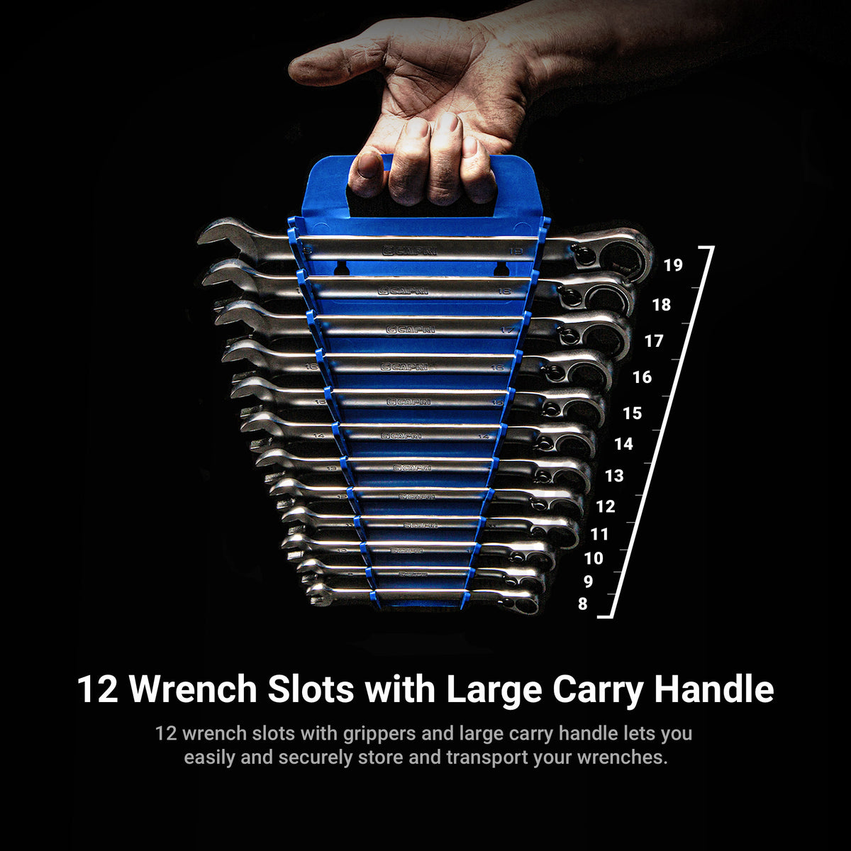 Wrench Rack Organizer, 12-Slot