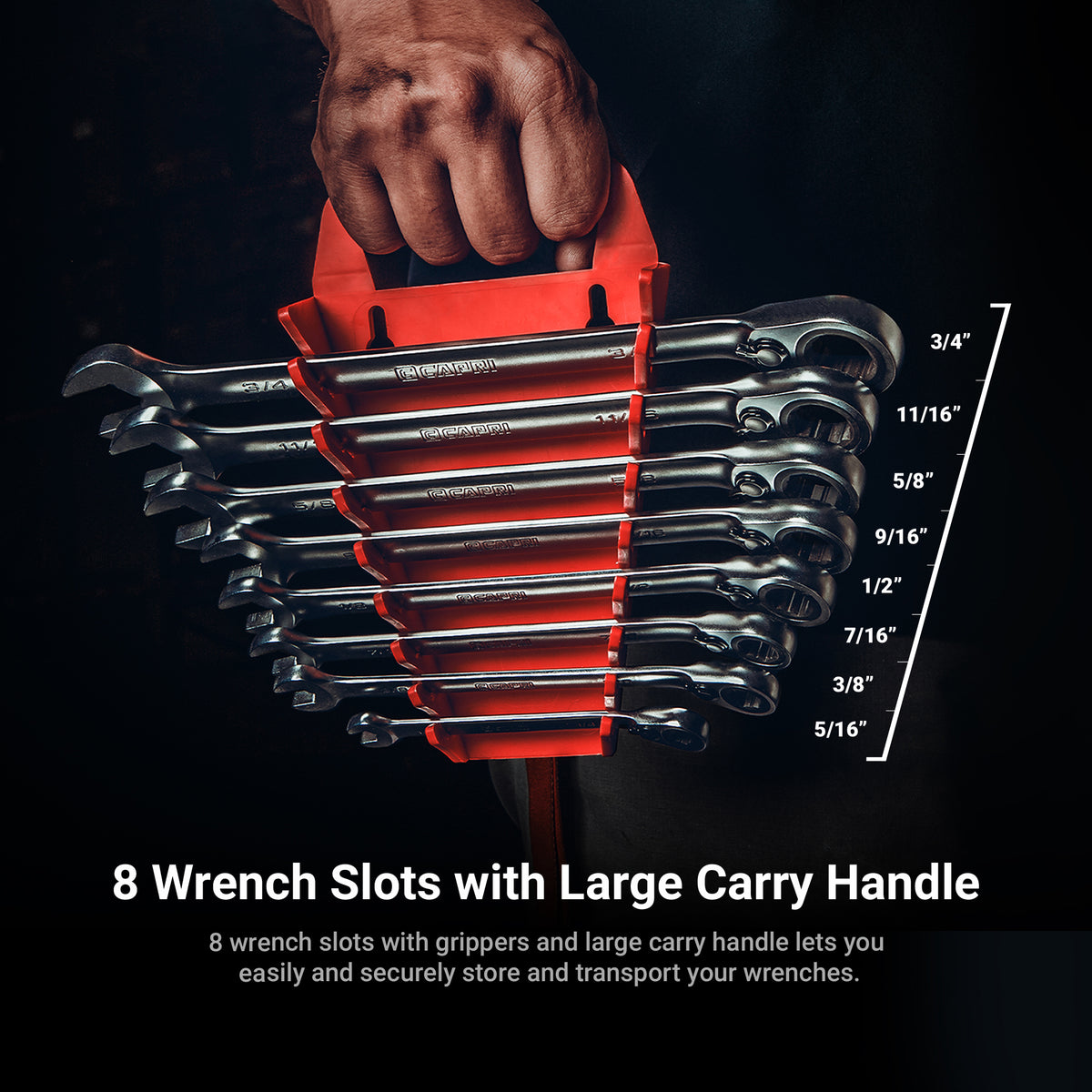 Wrench Rack Organizer, 8-Slot