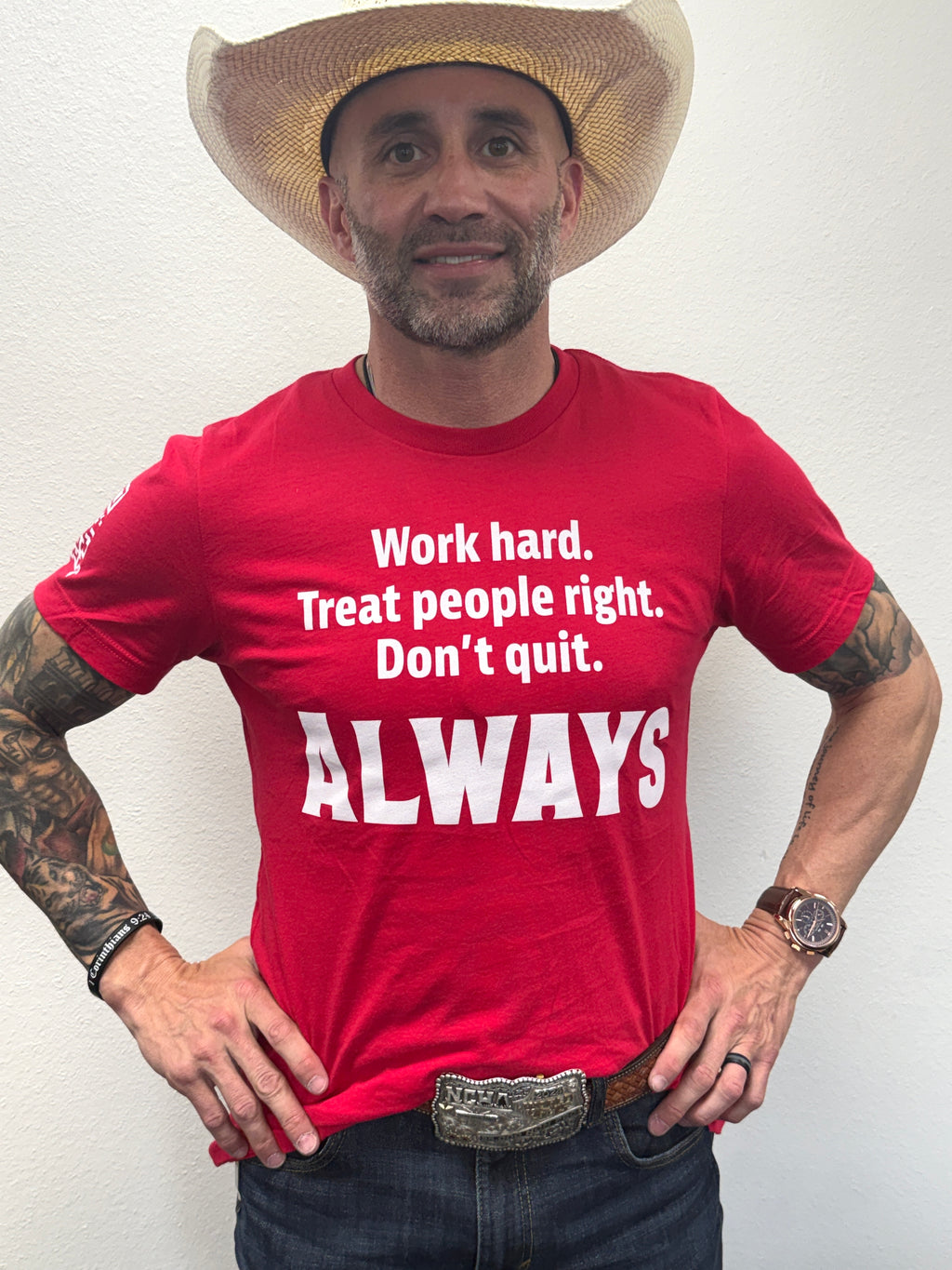Work hard. Treat people right. Don’t quit.